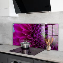 Apsauga nuo purslų stiklo plokštė Violetinės gėlių detalės, 120x60 cm, įvairių spalvų kaina ir informacija | Virtuvės baldų priedai | pigu.lt