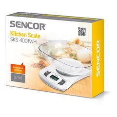 Sencor SKS 4001WH kaina ir informacija | Svarstyklės (virtuvinės) | pigu.lt