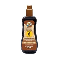 Солнцезащитный гель Australian Gold SPF 6 Spray Gel с бронзатором, 237мл цена и информация | Кремы от загара | pigu.lt