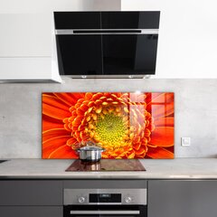 Apsauga nuo purslų stiklo plokštė Oranžinė gerberos gėlė, 120x60 cm, įvairių spalvų kaina ir informacija | Virtuvės baldų priedai | pigu.lt