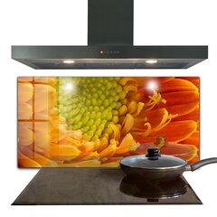 Apsauga nuo purslų stiklo plokštė Gerberos gėlių apelsinas, 120x60 cm, įvairių spalvų kaina ir informacija | Virtuvės baldų priedai | pigu.lt