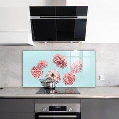 Apsauga nuo purslų stiklo plokštė Gėlės skrydžio kompozicija, 120x60 cm, įvairių spalvų kaina ir informacija | Virtuvės baldų priedai | pigu.lt