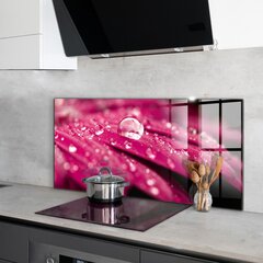 Apsauga nuo purslų stiklo plokštė Rožinė augalo gėlė, 120x60 cm, įvairių spalvų kaina ir informacija | Virtuvės baldų priedai | pigu.lt