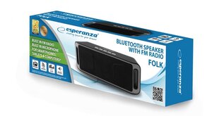 Esperanza FOLK 6 W nešiojamasis stereofoninis garsiakalbis juodas, pilkas kaina ir informacija | Garso kolonėlės | pigu.lt