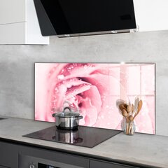 Apsauga nuo purslų stiklo plokštė Rožinė subtili gėlė, 120x60 cm, įvairių spalvų kaina ir informacija | Virtuvės baldų priedai | pigu.lt