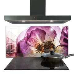 Apsauga nuo purslų stiklo plokštė Subtili gėlių detalė, 120x60 cm, įvairių spalvų kaina ir informacija | Virtuvės baldų priedai | pigu.lt