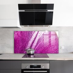 Apsauga nuo purslų stiklo plokštė Švelnus rožinis lapas, 120x60 cm, įvairių spalvų kaina ir informacija | Virtuvės baldų priedai | pigu.lt