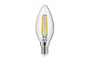 Лампа светодиодная C35, FILAMENT, 3000K, E14, 4,0W, AC220-240V, 360°, 420lm, 44mA цена и информация | Электрические лампы | pigu.lt