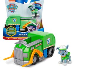 Žaislinė šiukšliavežė Paw Patrol (Šunyčiai Patruliai) su Rocky figūrėle Nickelodeon, žalia kaina ir informacija | Žaislai berniukams | pigu.lt