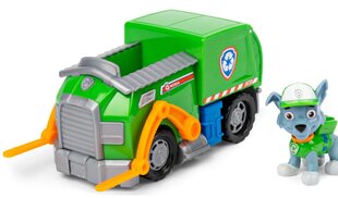 Žaislinė šiukšliavežė Paw Patrol (Šunyčiai Patruliai) su Rocky figūrėle Nickelodeon, žalia kaina ir informacija | Žaislai berniukams | pigu.lt
