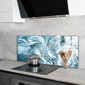 Apsauga nuo purslų stiklo plokštė Marmuro agato santrauka, 125x50 cm, įvairių spalvų kaina ir informacija | Virtuvės baldų priedai | pigu.lt