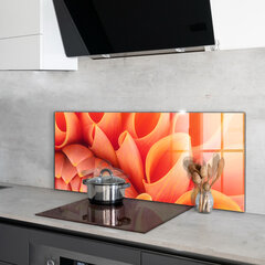 Apsauga nuo purslų stiklo plokštė Apelsinų gėlė, 125x50 cm, įvairių spalvų kaina ir informacija | Virtuvės baldų priedai | pigu.lt