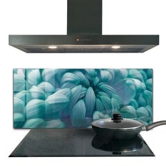 Apsauga nuo purslų stiklo plokštė Mėlyna chrizantema, 125x50 cm, įvairių spalvų kaina ir informacija | Virtuvės baldų priedai | pigu.lt