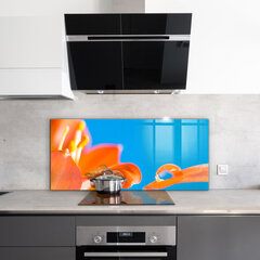 Apsauga nuo purslų stiklo plokštė Apelsinų gėlė, 125x50 cm, įvairių spalvų kaina ir informacija | Virtuvės baldų priedai | pigu.lt