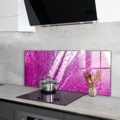 Apsauga nuo purslų stiklo plokštė Švelnus rožinis lapas, 125x50 cm, įvairių spalvų kaina ir informacija | Virtuvės baldų priedai | pigu.lt