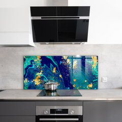 Apsauga nuo purslų stiklo plokštė Šiuolaikinio meno abstrakcija, 125x50 cm, įvairių spalvų kaina ir informacija | Virtuvės baldų priedai | pigu.lt