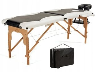 Masažo stalas Bodyfit, 185x60 cm, baltas/juodas цена и информация | Аксессуары для массажа | pigu.lt