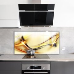 Apsauga nuo purslų stiklo plokštė Energijos bangų abstrakcija, 140x70 cm, įvairių spalvų цена и информация | Комплектующие для кухонной мебели | pigu.lt