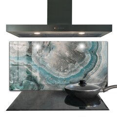 Apsauga nuo purslų stiklo plokštė Abstraktus spalvų sūkurinis raštas, 140x70 cm, įvairių spalvų цена и информация | Комплектующие для кухонной мебели | pigu.lt