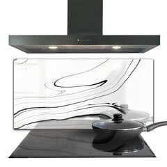 Apsauga nuo purslų stiklo plokštė Balto marmuro konstrukcija, 140x70 cm, įvairių spalvų цена и информация | Комплектующие для кухонной мебели | pigu.lt