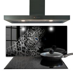 Apsauga nuo purslų stiklo plokštė Tamsioji pantera laukinė katė, 140x70 cm, įvairių spalvų цена и информация | Комплектующие для кухонной мебели | pigu.lt