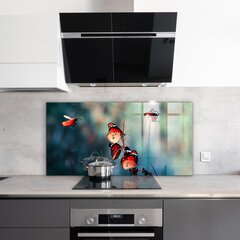 Apsauga nuo purslų stiklo plokštė Subtilus drugelis vėjyje, 140x70 cm, įvairių spalvų kaina ir informacija | Virtuvės baldų priedai | pigu.lt