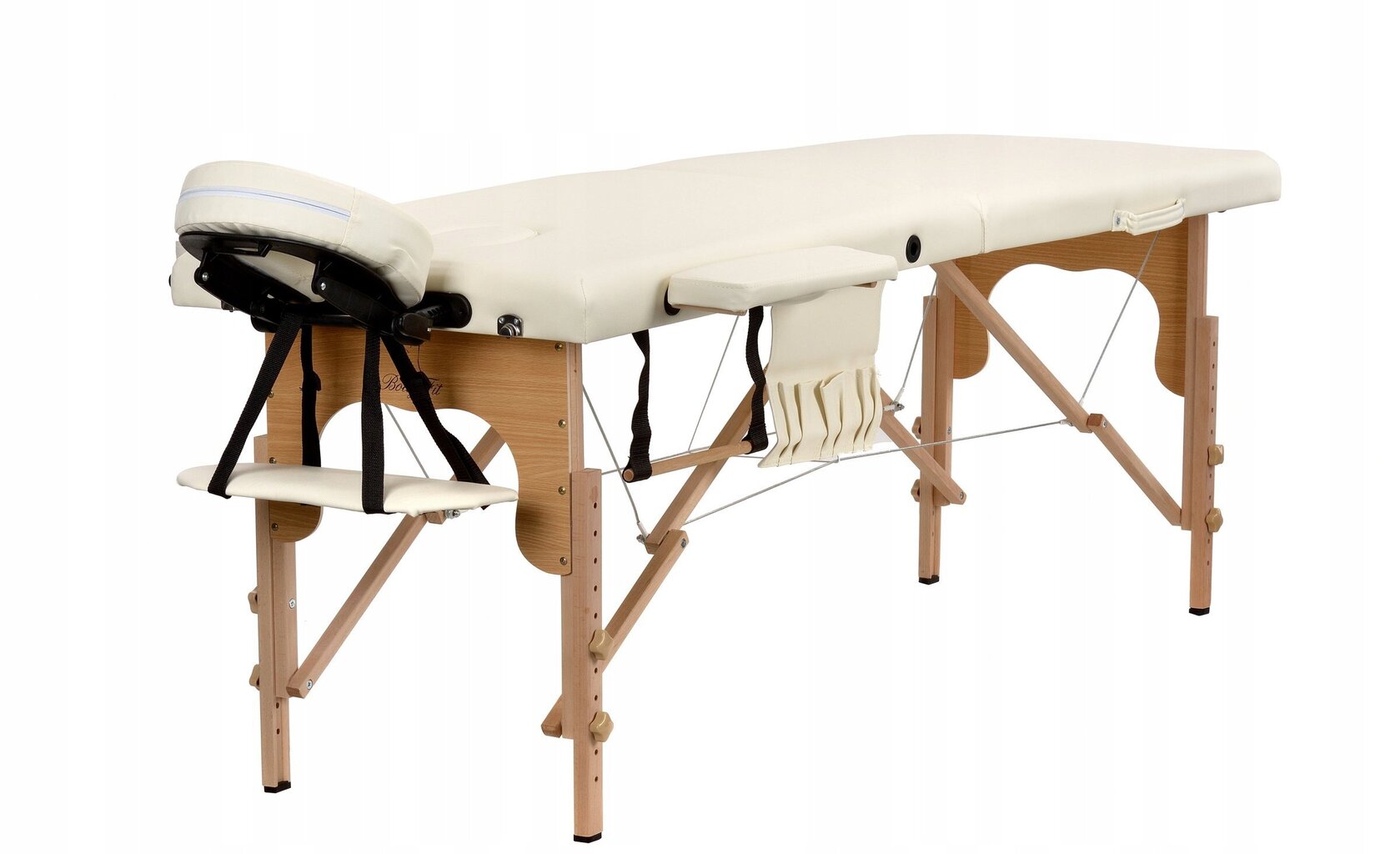 Masažo stalas Bodyfit, 185x60 cm, baltas kaina ir informacija | Masažo reikmenys | pigu.lt