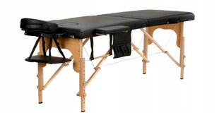 Masažo stalas Bodyfit, 185x60 cm, juodas цена и информация | Аксессуары для массажа | pigu.lt
