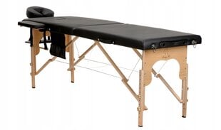 Masažo stalas Bodyfit, 185x60 cm, juodas kaina ir informacija | Masažo reikmenys | pigu.lt
