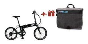 Elektrinis sulankstomas dviratis Blaupunkt Carl 300, juodas + Dviračio vairo krepšys kaina ir informacija | Elektriniai dviračiai | pigu.lt