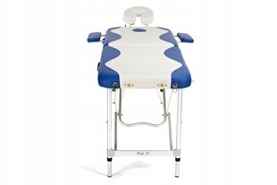 Masažo stalas Bodyfit, 186x60 cm, mėlynas baltas цена и информация | Аксессуары для массажа | pigu.lt