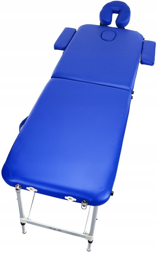 Masažo stalas Bodyfit, 195x70 cm, mėlynas kaina ir informacija | Masažo reikmenys | pigu.lt