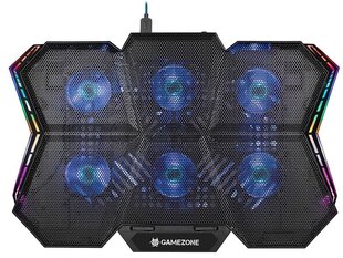 Tracer TRASTA46889 GAMEZONE Streamer aušinimo padėklas nešiojamam kompiuteriui 420x300x25 mm (17") 1000 RPM kaina ir informacija | Kompiuterių aušinimo ir kiti priedai | pigu.lt