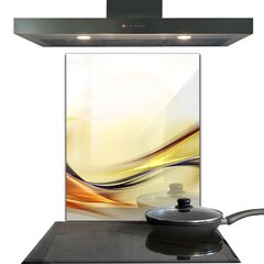 Apsauga nuo purslų stiklo plokštė Energijos bangų abstrakcija, 60x80 cm, įvairių spalvų цена и информация | Комплектующие для кухонной мебели | pigu.lt