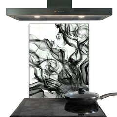 Apsauga nuo purslų stiklo plokštė Dūmų abstrakcijos juostelės, 60x80 cm, įvairių spalvų цена и информация | Комплектующие для кухонной мебели | pigu.lt