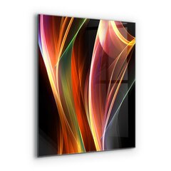 Apsauga nuo purslų stiklo plokštė Energijos bangų abstrakcija, 60x80 cm, įvairių spalvų цена и информация | Комплектующие для кухонной мебели | pigu.lt