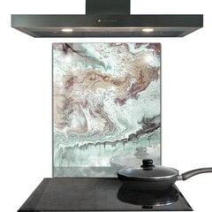 Apsauga nuo purslų stiklo plokštė Marmuro akmens tekstūra, 60x80 cm, įvairių spalvų цена и информация | Комплектующие для кухонной мебели | pigu.lt