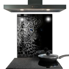 Apsauga nuo purslų stiklo plokštė Tamsioji pantera laukinė katė, 60x80 cm, įvairių spalvų цена и информация | Комплектующие для кухонной мебели | pigu.lt