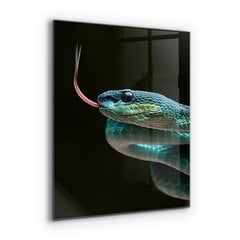 Apsauga nuo purslų stiklo plokštė Gyvatės laukinė gamta, 60x80 cm, įvairių spalvų цена и информация | Комплектующие для кухонной мебели | pigu.lt