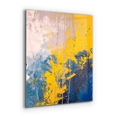 Apsauga nuo purslų stiklo plokštė Abstraktūs spalvingi dažai, 60x80 cm, įvairių spalvų цена и информация | Комплектующие для кухонной мебели | pigu.lt