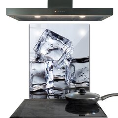 Apsauga nuo purslų stiklo plokštė Ledo kubelių gaiva, 60x80 cm, įvairių spalvų цена и информация | Комплектующие для кухонной мебели | pigu.lt