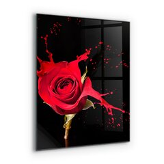 Apsauga nuo purslų stiklo plokštė Raudonos rožės santrauka, 60x80 cm, įvairių spalvų kaina ir informacija | Virtuvės baldų priedai | pigu.lt