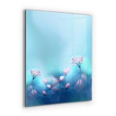 Apsauga nuo purslų stiklo plokštė Gėlės už ryto rūko, 60x80 cm, įvairių spalvų kaina ir informacija | Virtuvės baldų priedai | pigu.lt
