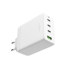 Maitinimo įkroviklis Gan Fixed 3xUsb-C 1xUsb 100 W baltos spalvos kaina ir informacija | Krovikliai telefonams | pigu.lt