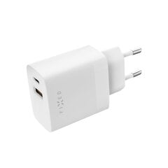 Sieninis įkroviklis fiksuotas 1xUsb-A 1xUsb-C Pd ir Qc 3.0 20 W baltos spalvos kaina ir informacija | Krovikliai telefonams | pigu.lt