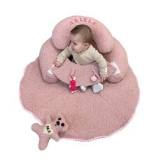 Foteliukas Rožinis meškutis su žaidimų kilimėliu 90 cm, rožinis цена и информация | Детские диваны, кресла | pigu.lt
