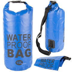 Водонепроницаемая сумка VT01876_N синяя 10л цена и информация | Непромокаемые мешки, чехлы, дождевики | pigu.lt