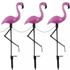 LED sodo žibintas flamingas, 52cm, 3 vnt. kaina ir informacija | Lauko šviestuvai | pigu.lt