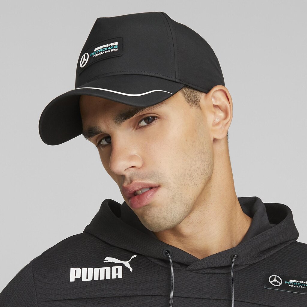 PUMA juodos spalvos laisvalaikio kepurė vyrams MAPF1 BB Cap PUMA Black - 02448501 kaina ir informacija | Vyriški šalikai, kepurės, pirštinės | pigu.lt