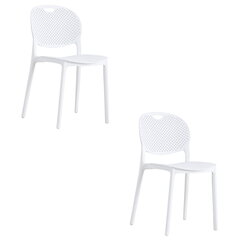 2-ių kėdžių komplektas Oskar Luma, baltas kaina ir informacija | Virtuvės ir valgomojo kėdės | pigu.lt